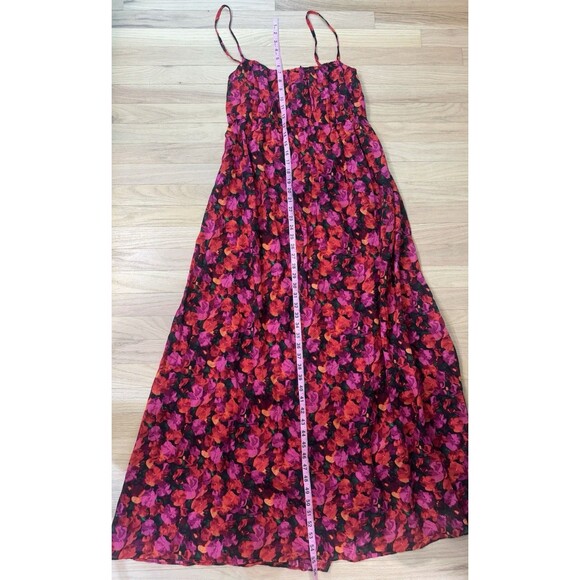 J. Crew Empire-Waist Red Floral 100% Cotton Voile Maxi Dress Open Back Women XXL - Picture 6 of 9